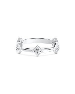 De Beers Forevermark Icon Station Band With Diamond Accents In 18k White Gold