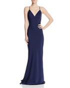 Faviana Couture Draped Satin Gown