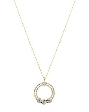 Hulchi Belluni 18k Yellow Gold Tresore Diamond Large Ring Pendant Necklace, 16