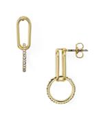 Rebecca Minkoff Linked Pave Ring Drop Earrings