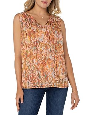 Liverpool Los Angeles Sleeveless Tie Front Blouse - 100% Exclusive
