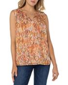 Liverpool Los Angeles Sleeveless Tie Front Blouse - 100% Exclusive