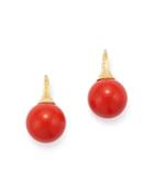 Marco Bicego 18k Yellow Gold Africa Coral Drop Earrings