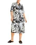 Marina Rinaldi Digione Oversized Floral Print Shirtdress