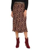 Ba & Sh Teddy Leopard Print Slip Skirt