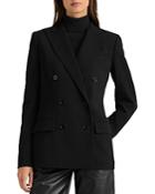 Lauren Ralph Lauren Wool Crepe Double Breasted Blazer