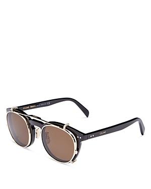Celine Men's Brow Bar Round Sunglasses, 51mm