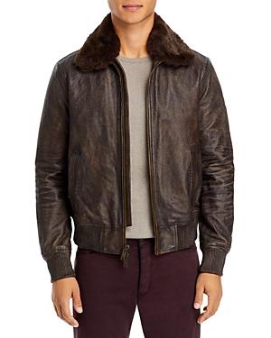 John Varvatos Star Usa Tommy Faux Shearling Collar Flight Jacket