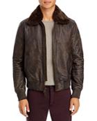 John Varvatos Star Usa Tommy Faux Shearling Collar Flight Jacket