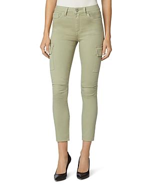 Hudson Barbara Super Skinny Ankle Cargo Jeans In Sage Green