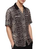 Allsaints Leopard-print Slim Fit Shirt
