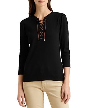 Lauren Ralph Lauren Lace Up Top