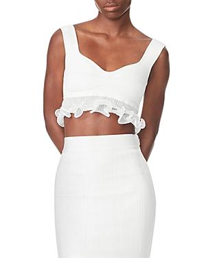 Herve Leger Ruffled Bra Top