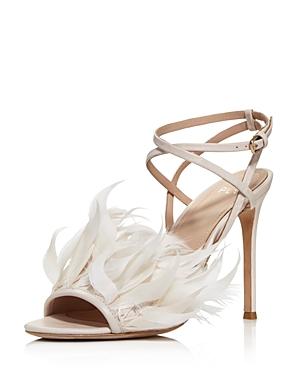 Pour La Victoire Women's Elexi Feather Embellished High-heel Sandals