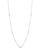 Freida Rothman Raindrop Station Necklace In 14k Gold-plated & Rhodium-plated Sterling Silver, 36