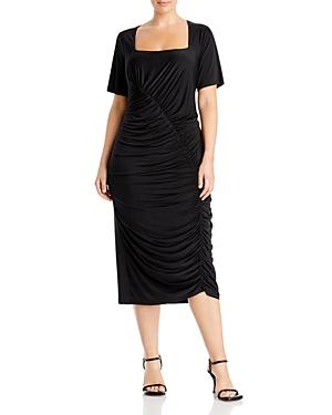 Wayf Plus Rigby Ruched Midi Dress