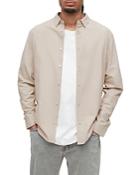 Allsaints Lovell Slim Fit Long Sleeve Ramskull Shirt