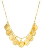Argento Vivo Antique-style Coin Necklace In 14k Gold-plated Sterling Silver, 16