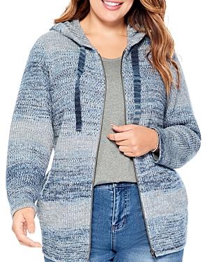 Nic+zoe Plus Autumn Sky Hoodie Sweater