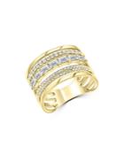 Bloomingdale's Diamond Multirow Ring In 14k Yellow Gold, 0.75 Ct. T.w. - 100% Exclusive