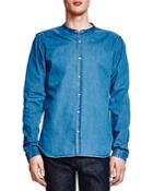 The Kooples Slim Fit Washed Denim Snap Button Shirt