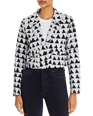 Aqua X Studio 189 Cropped Print Blazer - 100% Exclusive