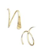 Moon & Meadow 14k Yellow Gold Tapered Wire Cuff Earrings