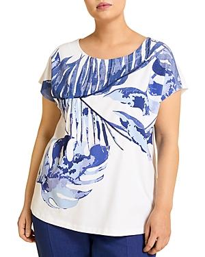 Marina Rinaldi Vampata Leaf Print Tee