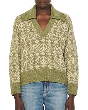 Sandro Taylor Jacquard Sweater