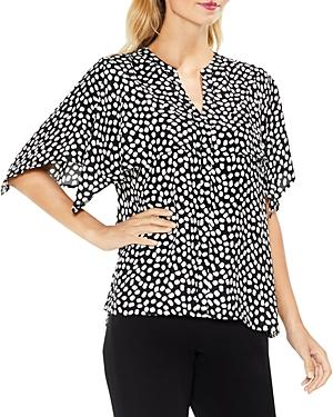Vince Camuto Cape Overlay Dot Print Blouse