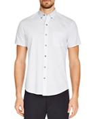 Wrk Short-sleeve Arrow-print Slim Fit Button-down Shirt