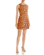 Kate Spade New York Sleeveless Leopard-print Ponte Dress