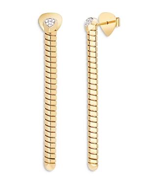 Marina B 18k Yellow Gold Trisolina Drop Earrings With Diamonds