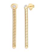 Marina B 18k Yellow Gold Trisolina Drop Earrings With Diamonds