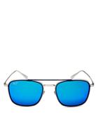 Maui Jim Men's Following Seas Brow Bar Aviator Sunglasses, 53mm