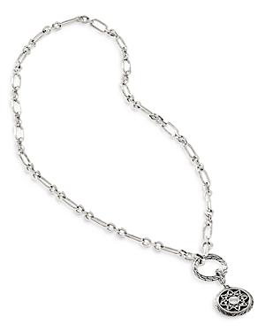 John Hardy Sterling Silver Classic Chain Interchangeable Ring & Flower Pendant Necklace, 18