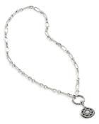 John Hardy Sterling Silver Classic Chain Interchangeable Ring & Flower Pendant Necklace, 18