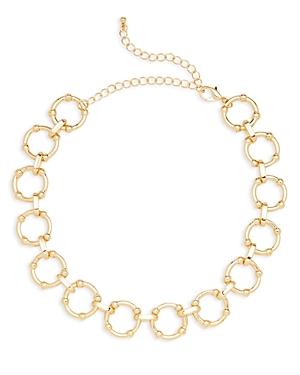 Aqua Chain Link Necklace, 13.5