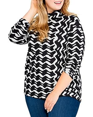 Nic+zoe Plus Opposites Attract Cotton Sweater