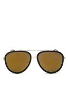 Gucci Mirrored Aviator Sunglasses, 57mm