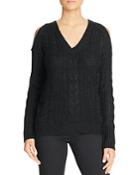 John + Jenn Cold Shoulder Cable Knit Sweater - 100% Exclusive
