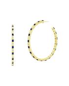 Freida Rothman Color Theory Hoop Earrings In 14k Gold-plated Sterling Silver