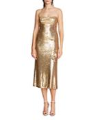 Halston Ray Sequin Cutout Dress