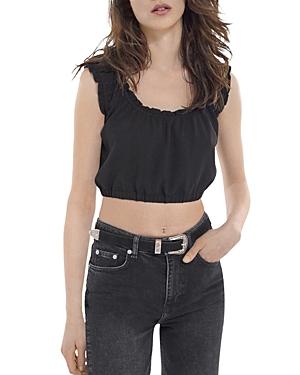 The Kooples Denby Crepe Cropped Tank