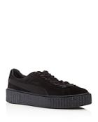 Puma Rihanna Collection Suede And Satin Creeper Sneakers