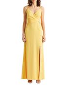 Lauren Ralph Lauren Crepe Knotted Gown