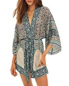 Ba & Sh Toam Printed Belted Kimono