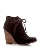 Kelsi Dagger Brooklyn Martha Lace Up Wedge Booties - Compare At $130