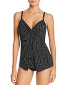 Miraclesuit Pin Point Love Knot Tankini Top
