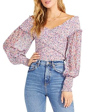 Bb Dakota X Steve Madden Smock Factor Floral Print Top